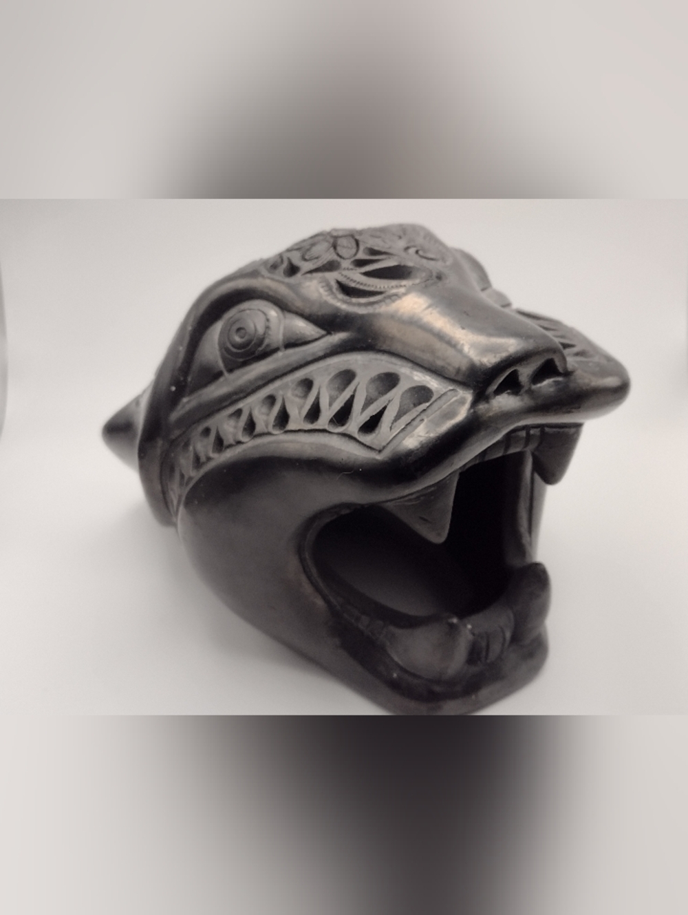 Ceramic Jaguar Head With Dark Metallic Finish